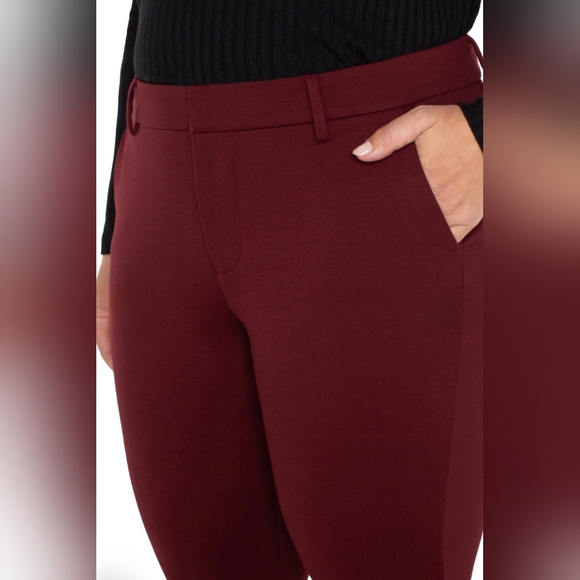 Liverpool Kelsey Trouser Super Stretch Trouser Pants Bourdeaux Burgandy sz 24 - Picture 13 of 14
